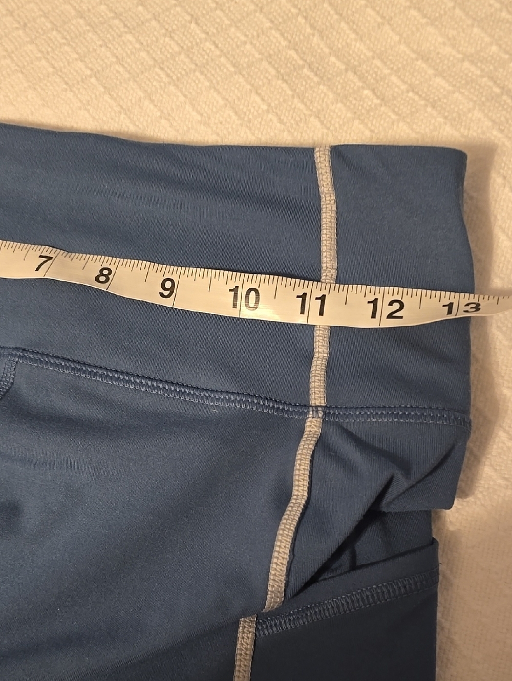 Free People Blue Leggings Contrast Piping Back Zip Pocket     #X - Picture 14 of 16